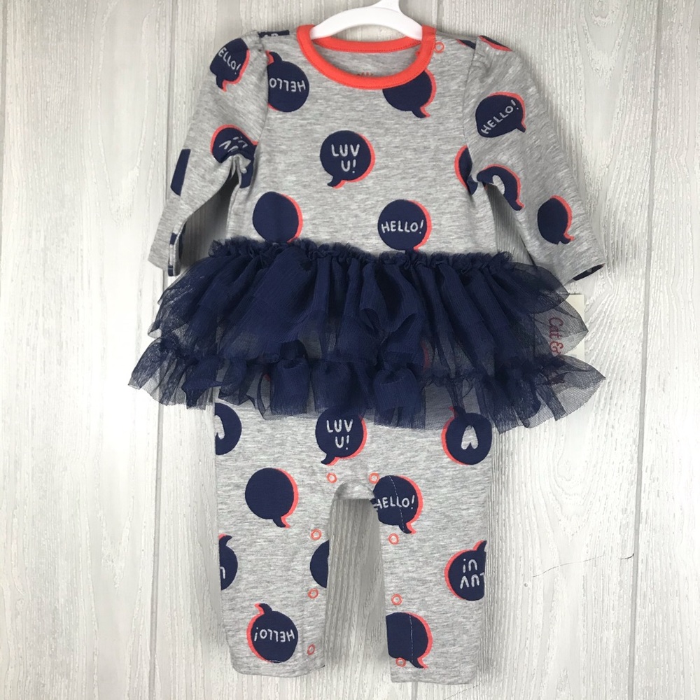 Baby Cat & Jack one piece ruffle valentine heart